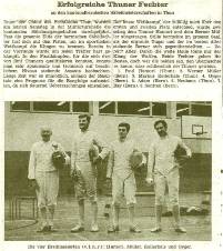 S&auml;bel-Mannschaft an der kantonalen Meisterschaft 1968